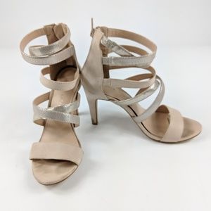 Open toe strappy heels